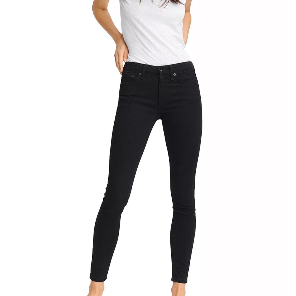Rag & Bone black denim jeans Cate Mid-rise skinny